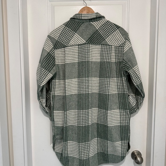 Denver Hayes | Women’s Green Plaid Long Sleeve Jacket Shacket Size Medium NWOT - Picture 5 of 6